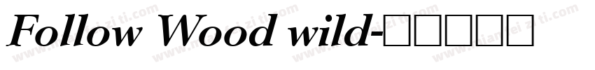 Follow Wood wild字体转换